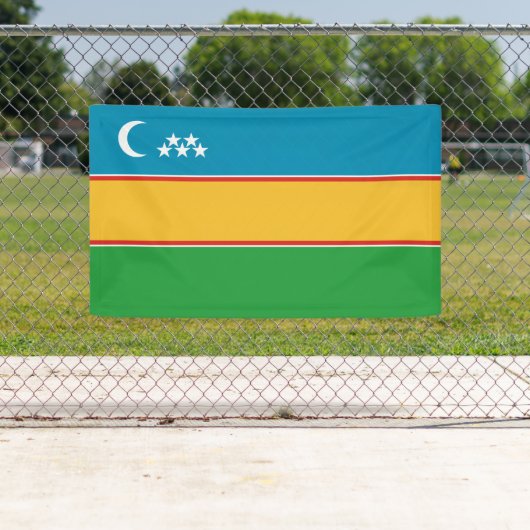Karakalpakstan-vlag Spandoek (Insitu)