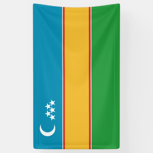 Karakalpakstan-vlag Spandoek (Verticaal)