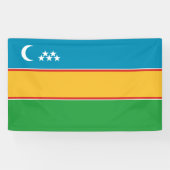 Karakalpakstan-vlag Spandoek (Horizontaal)