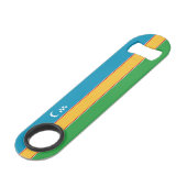 Karakalpakstan-vlag Speed Flessenopener (Achterkant Gekanteld)