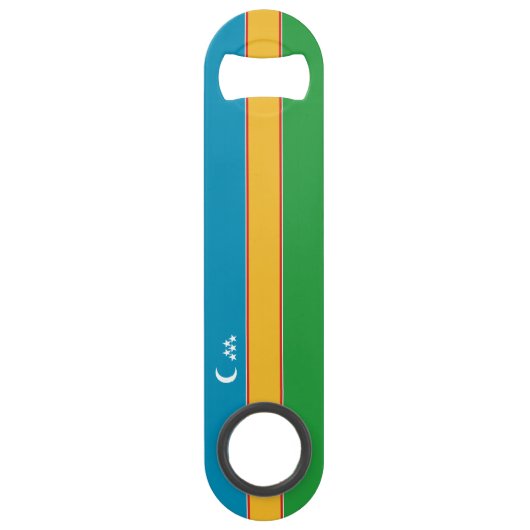 Karakalpakstan-vlag Speed Flessenopener (Voorkant)