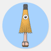 Karakasa-obake (Ghost) Ronde Sticker (Voorkant)