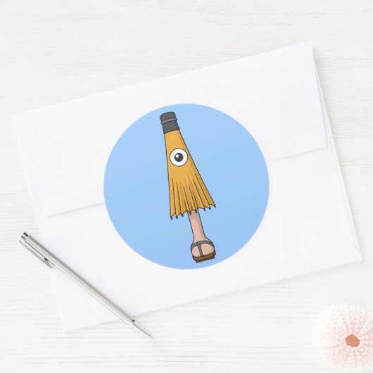 Karakasa-obake (Ghost) Ronde Sticker (Envelop)