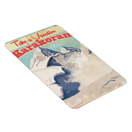 Karakoram Oude vakantieposter Magneet (Rechterzijde)