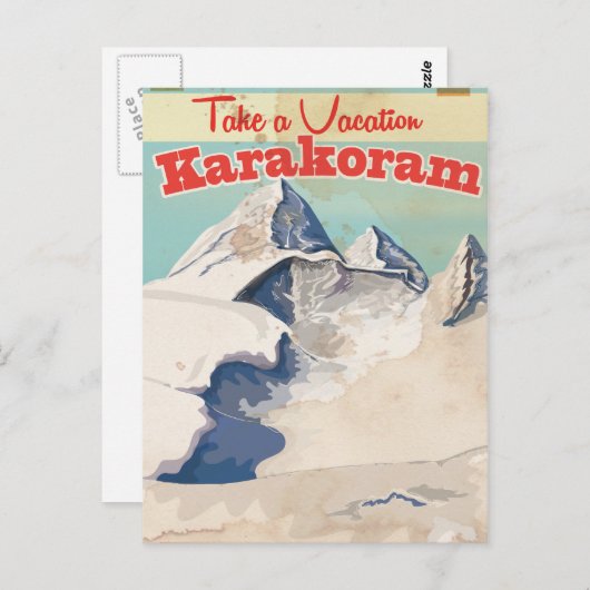 Karakoram  vakantie-Poster Briefkaart (Voorkant / Achterkant)