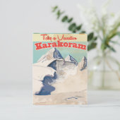 Karakoram Vintage vakantieposter Briefkaart (Staand voorkant)