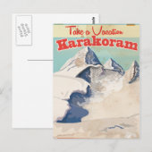 Karakoram Vintage vakantieposter Briefkaart (Voorkant / Achterkant)