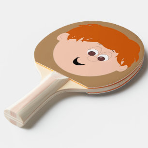 Karakter Geanimeerd gezicht (rood haar) Tafeltennisbatje