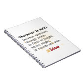 Karakter is gebouwd spiraal Notitieboek (Rechterzijde)