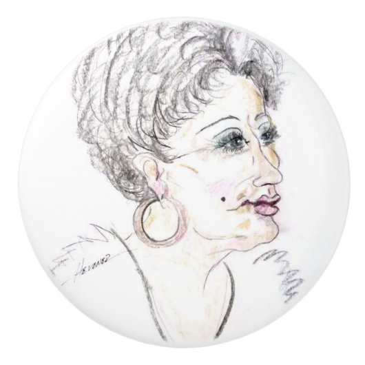 Karakter ... keramische knop (Voorkant)