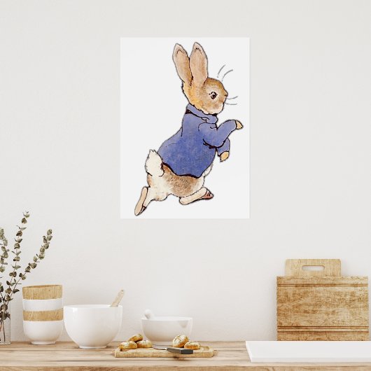 Karakter kinderkamer Peter Rabbit Beatrix Potter I Poster (Keuken)