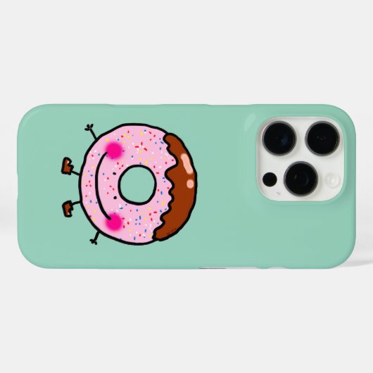 Karakter Kunst Lachende Strooidonut Case-Mate iPhone Case (Achterkant (horizontaal))