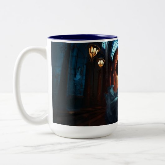 Karakter kunst Mok voor Een met de Wolf (Links)