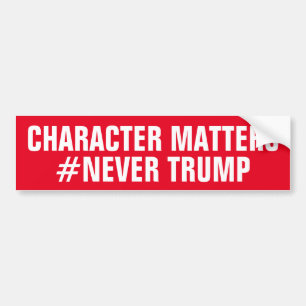 KARAKTER KWESTIES NOOIT TRUMP BUMPERSTICKER