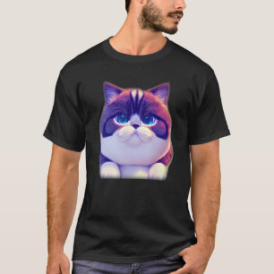Karakter Lief Pluizig Vet Exotische Korthaar Kat T-shirt