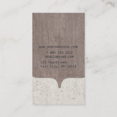 Karakter Linen Charming Elegant Thread Monogram Visitekaartje (Achterkant)