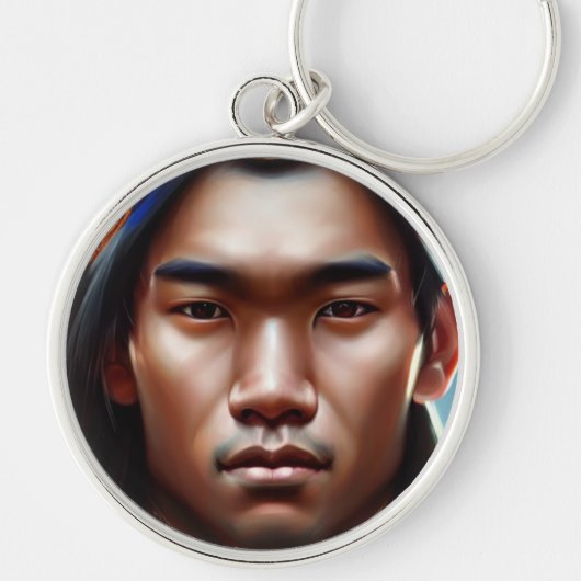 KARAKTER NATIEVE MANNEN SLEUTELHANGER (Voorkant)