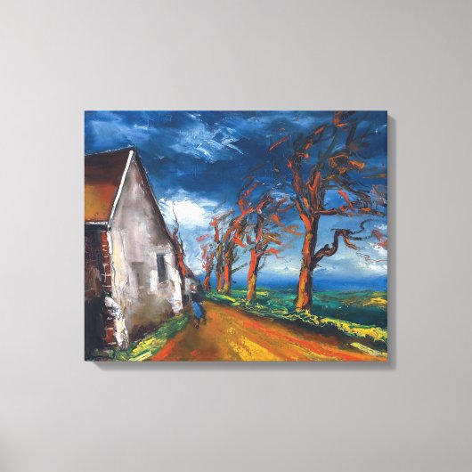 Karakter op een dorp St. | Maurice de Vlaminck | Canvas Afdruk (Voorkant)