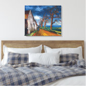 Karakter op een dorp St. | Maurice de Vlaminck | Canvas Afdruk (Insitu (Slaapkamer))