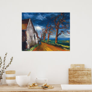 Karakter op een dorp St.   Maurice de Vlaminck   Poster