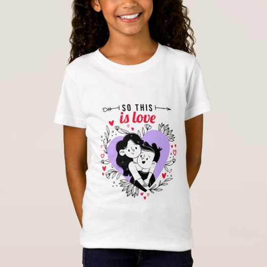 Karakter Paar Liefde Planten Happy T-shirt (Voorkant)