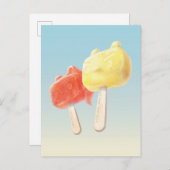 Karakter Popsicles Aankondigingskaart (Voorkant / Achterkant)