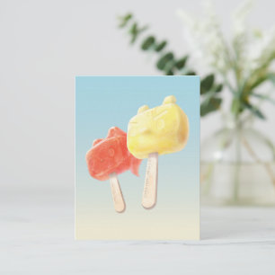 Karakter Popsicles Aankondigingskaart