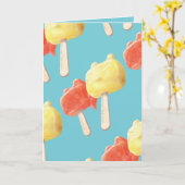 Karakter Popsicles Kaart (Gele Bloem)