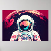 Karakter Ruimte Astronaut Portret Poster (Voorkant)