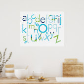 KARAKTER : TYPOGRAFIE - trendy alfabet 6 Poster (Keuken)