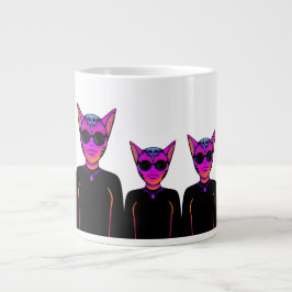 Karakter van een katachtige grote koffiekop