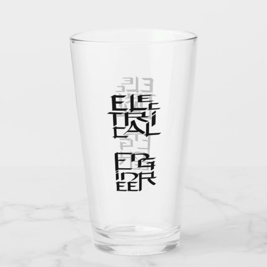 karakter van elektrotechnicus glas (Achterkant)