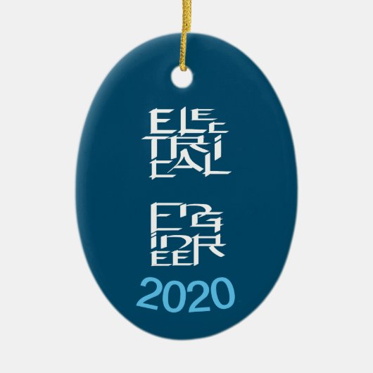 karakter van elektrotechnicus keramisch ornament (Voorkant)