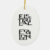 karakter van elektrotechnicus keramisch ornament (Voorkant)