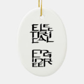 karakter van elektrotechnicus keramisch ornament (Achterkant)