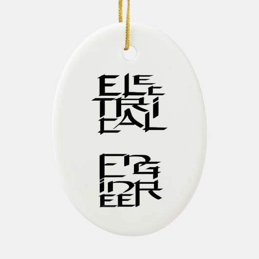 karakter van elektrotechnicus keramisch ornament (Achterkant)