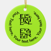 karakter van elektrotechnicus keramisch ornament (Voorkant)