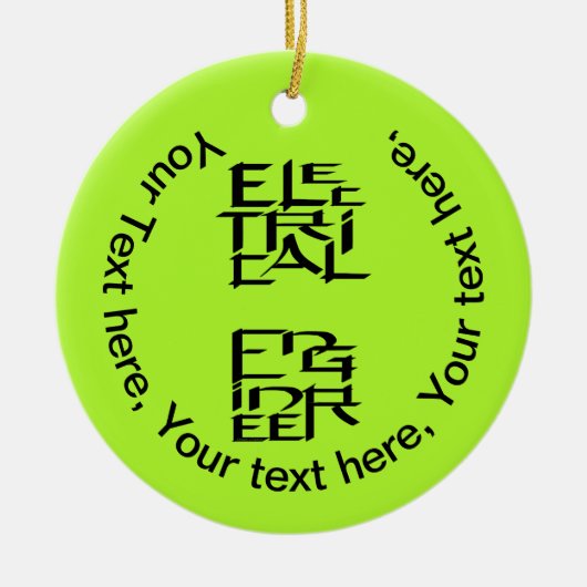 karakter van elektrotechnicus keramisch ornament (Voorkant)