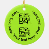 karakter van elektrotechnicus keramisch ornament (Achterkant)