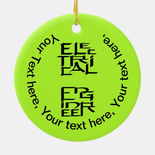 karakter van elektrotechnicus keramisch ornament (Achterkant)