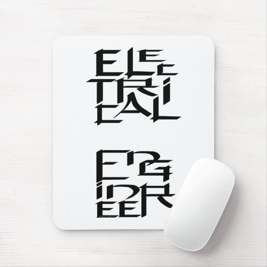 karakter van elektrotechnicus muismat (Met muis)