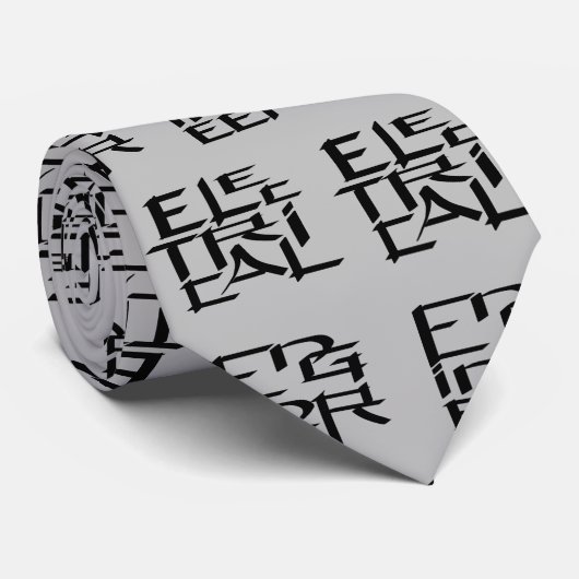 karakter van elektrotechnicus stropdas (Opgerold)