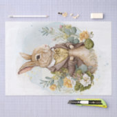 Karakter van het Floral Countryside Rabbit Tissuepapier (Craft)