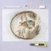 Karakter van het Floral Countryside Rabbit Tissuepapier (Craft)