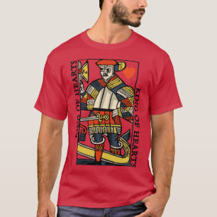 Karakter van het spelen van de koning van harten t-shirt