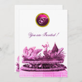 KARAKTER VAN SCHANEN EN PINK VAN KOPEN NAAR WEDING KAART (Voorkant / Achterkant)