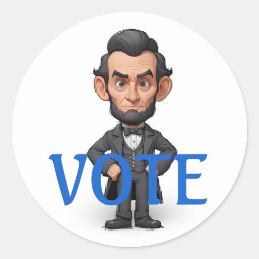 karakter van stem ronde sticker (Voorkant)