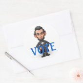 karakter van stem ronde sticker (Envelop)