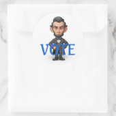 karakter van stem ronde sticker (Tas)