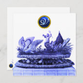 KARAKTER VAN ZWANEN EN BLAUWE BLAUWE BLAUW BEDING KAART (Voorkant / Achterkant)